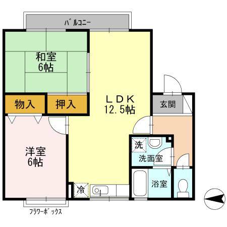 セジュールＡ・七夕 間取り