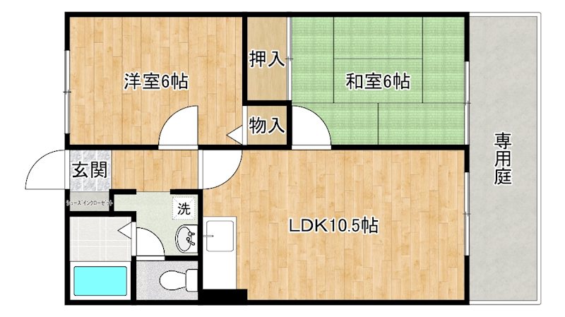 グリーンハウス大刀洗Ｂ棟 間取り