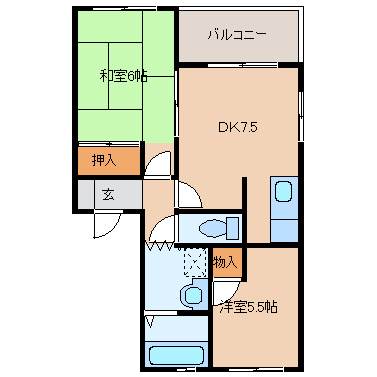 コーポイン三沢 間取り