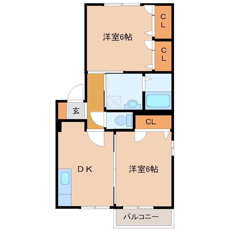 クレール三国ヶ丘 間取り