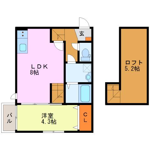 ブラウニー小郡祇園 間取り