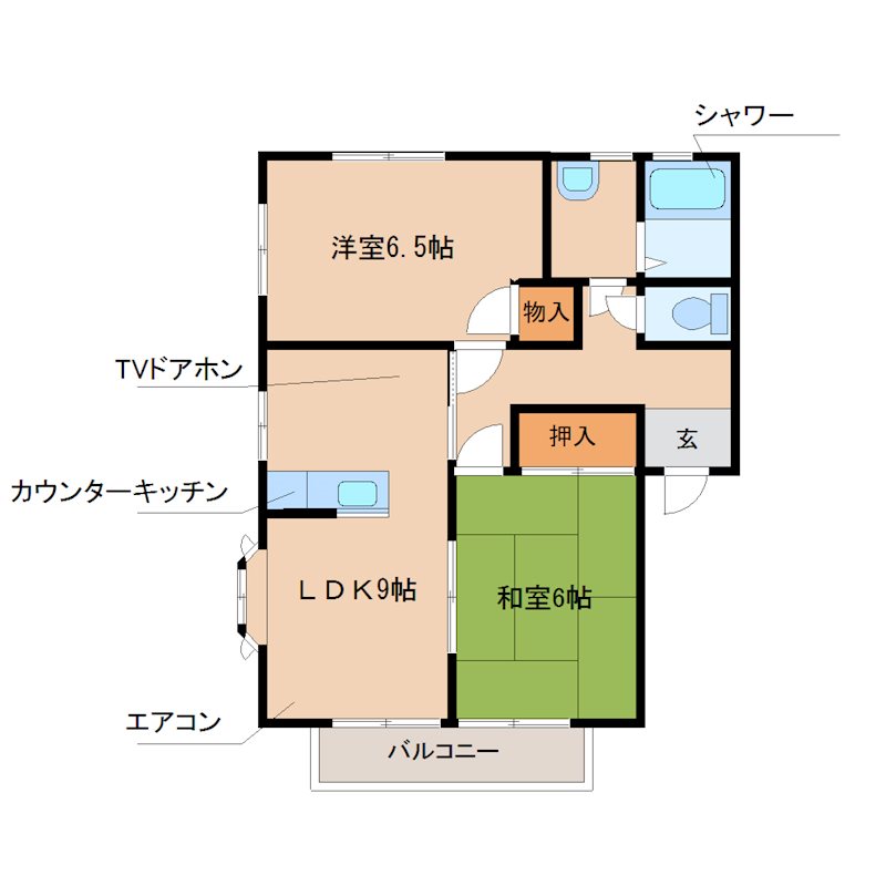 サンフレンズB棟 間取り