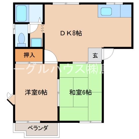 轟木ハイツB棟 間取り