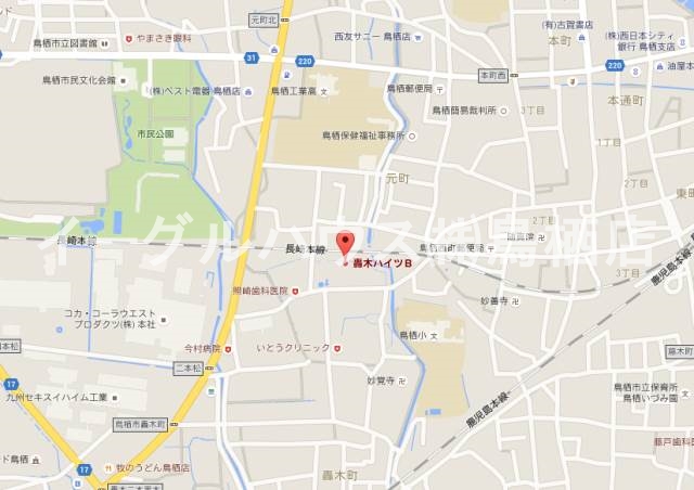 轟木ハイツB棟 地図（共通）