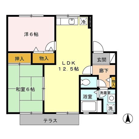 セジュール松泉B棟 間取り