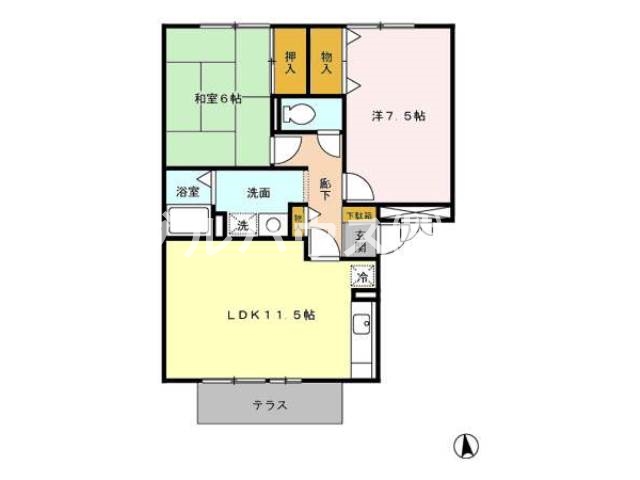 デビューOne　A棟 間取り