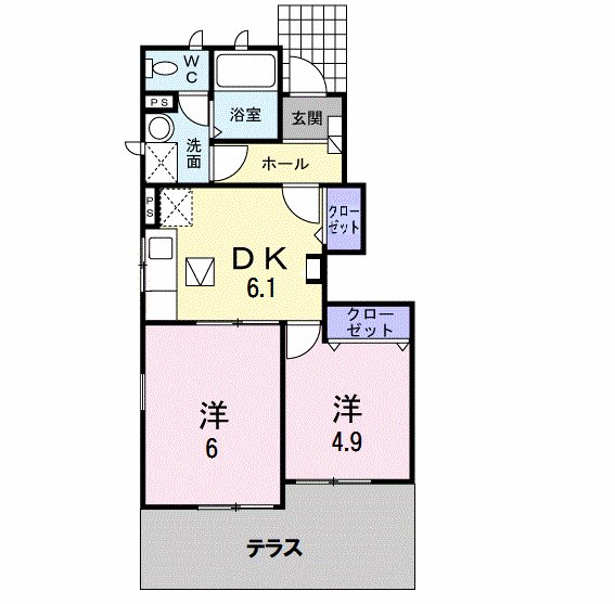 コータ・コート　Ｂ 間取り