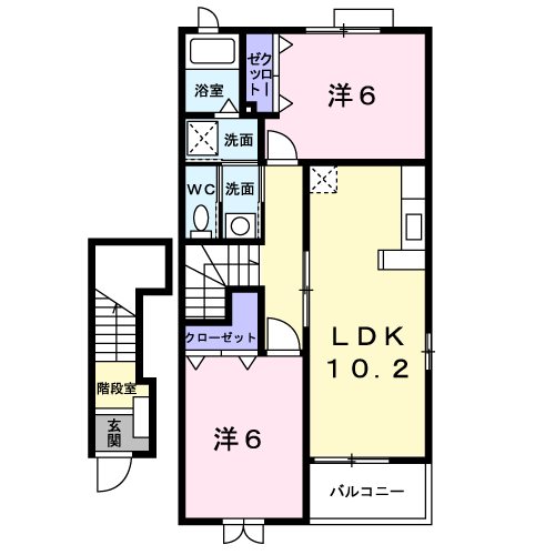 アビターレ吉井　B棟 間取り