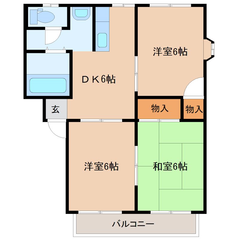 アルカディア松尾Ｂ棟 間取り