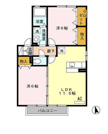 トマトヒルズ　B棟 間取り