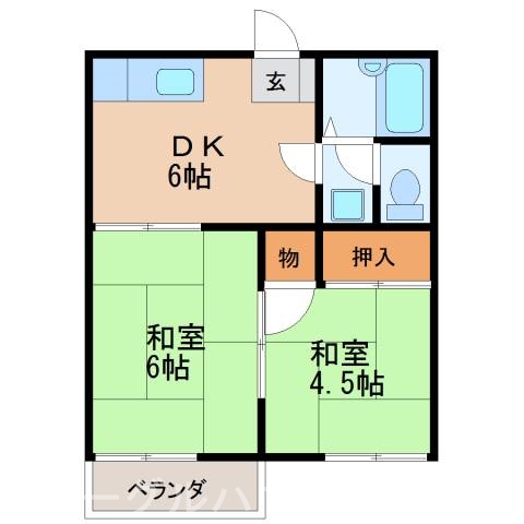 グリーンハイツ堤A 間取り