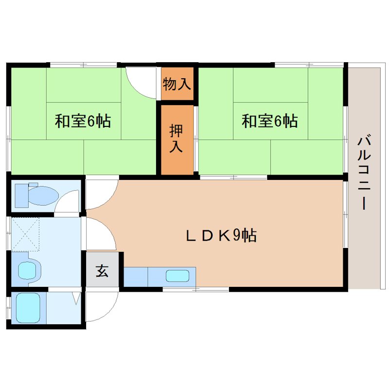 ハイツ岡下 間取り
