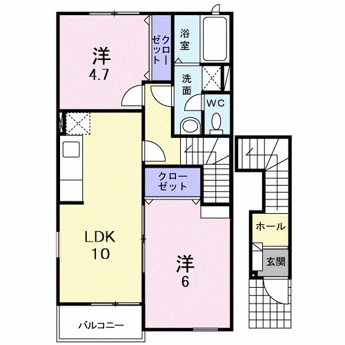 パルフェ三隈A 間取り