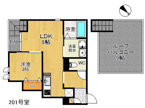 GRANDTICレジデンス朝倉街道 間取り