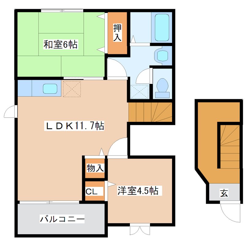 プランドゥ鳥栖Ⅱ 間取り
