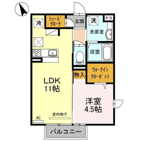 オリーヴァ東櫛原　B棟 間取り