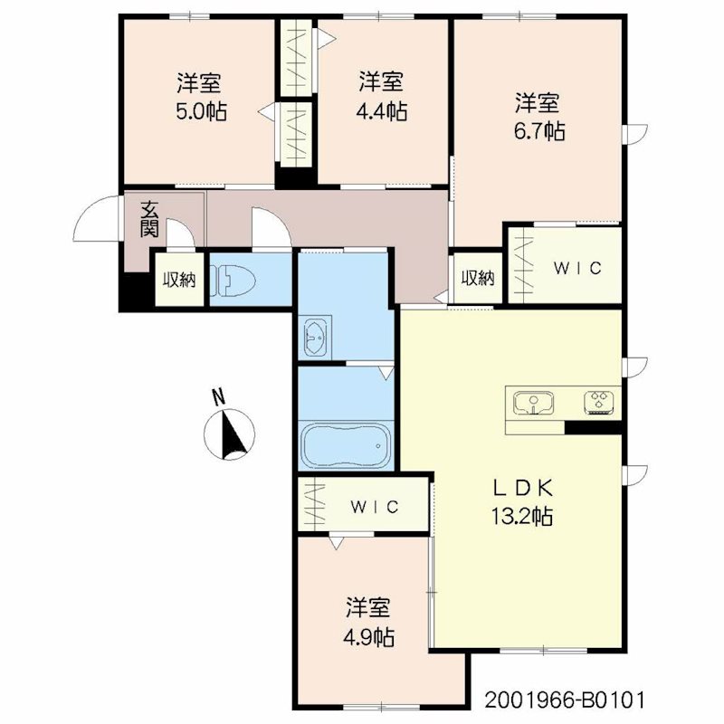 MAST東櫛原　B棟 間取り