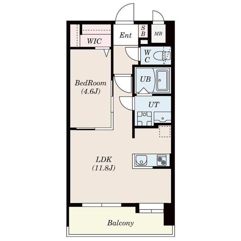 S-RESIDENCE六ツ門abreast Ⅰ 間取り