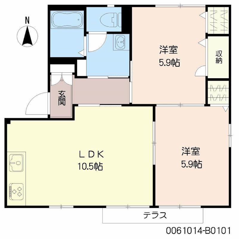 サンフラッツB 間取り