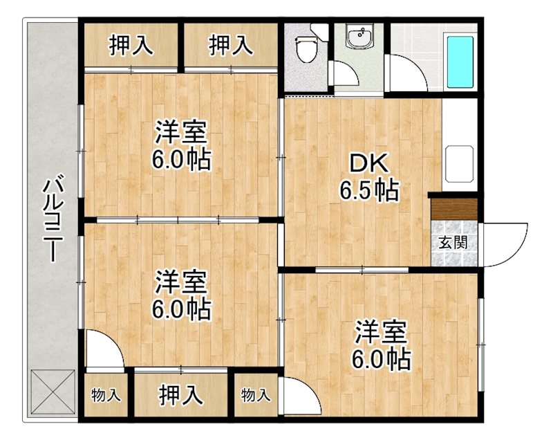 ガーデン津福 間取り