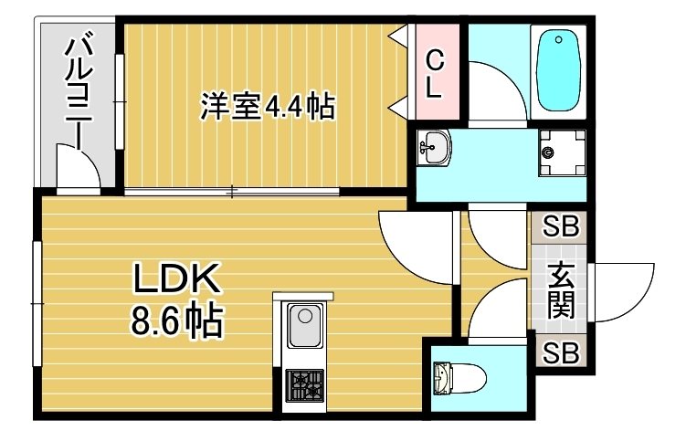 GlanZ　六ツ門 間取り