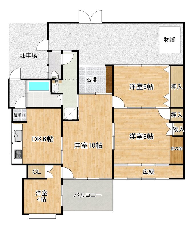 東櫛原貸家 間取り