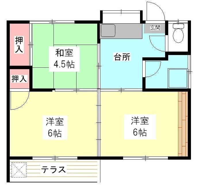 萩尾貸家２号 間取り