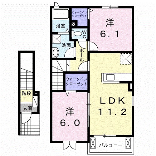 Ｅ．ＳエレガンシアⅡ 間取り