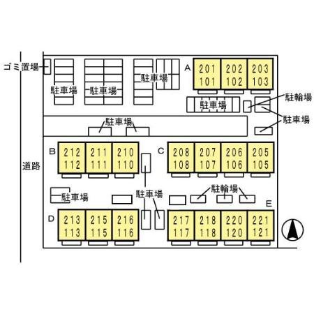 セジュール松泉B棟 駐車場