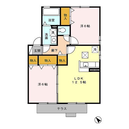 グランドールシャトーＡ棟  間取り