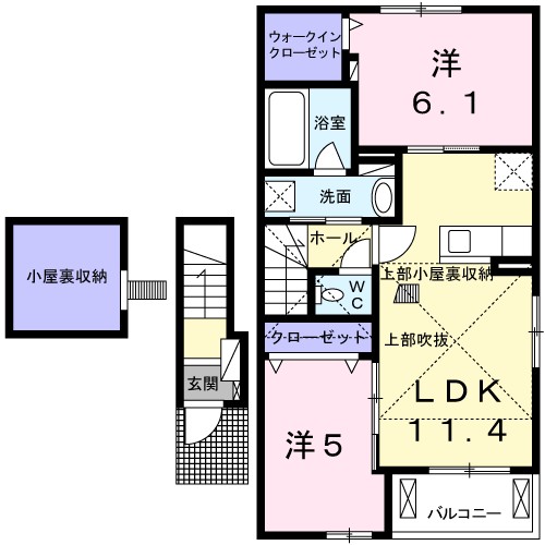 カレント　ヴィラＢ 間取り