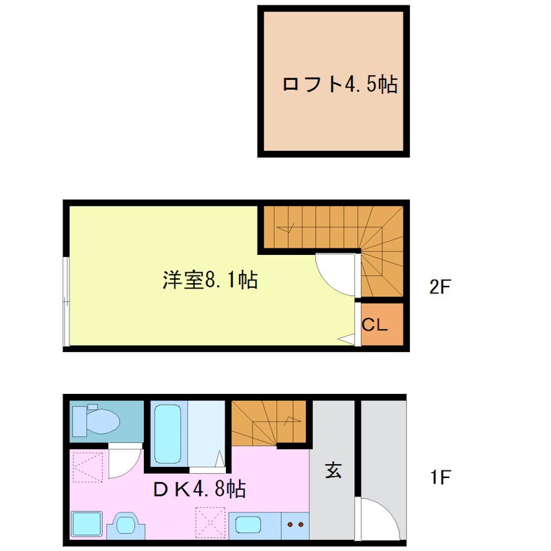 LOFT MAMAMOO　Ａ棟 間取り