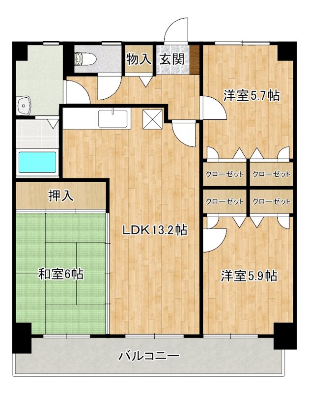 カサグランデ筑紫 間取り