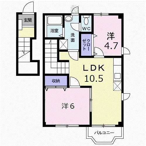 アヴニール鵜木Ⅲ 間取り