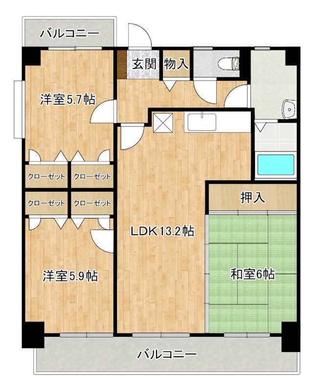 カサグランデ筑紫 間取り