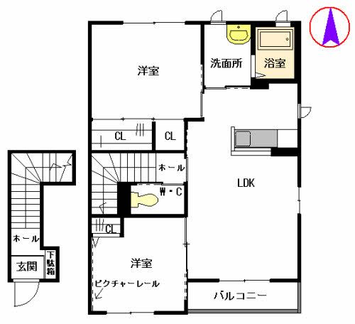 メゾン８　Ｂ棟 間取り
