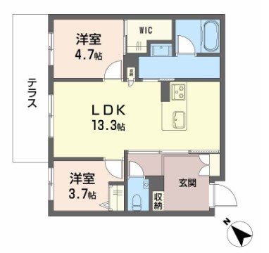 シャーメゾン　トレゾール 間取り