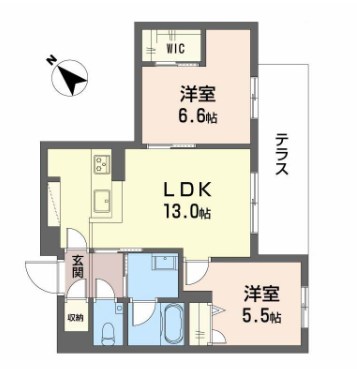 シャーメゾン　トレゾール 間取り