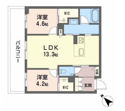 シャーメゾン　トレゾール 間取り