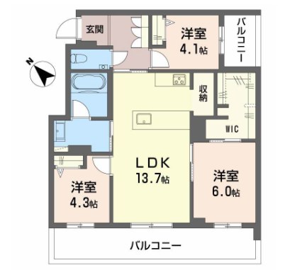 シャーメゾン　トレゾール 間取り