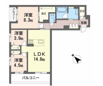 シャーメゾン　トレゾール 間取り