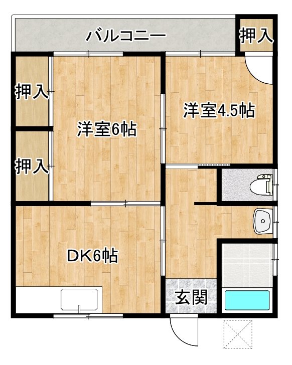 ボヌール津福 間取り