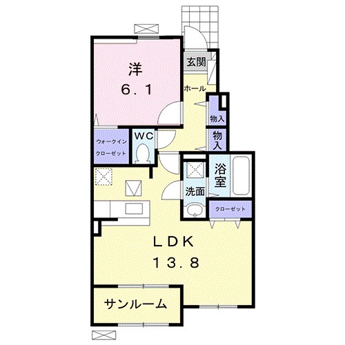 スリジエ　リアン　セカンド　Ｂ 間取り