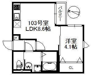 メゾンソレイユ久留米A 間取り