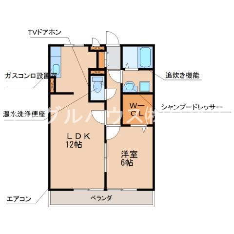 セイシェル・大山B棟 間取り
