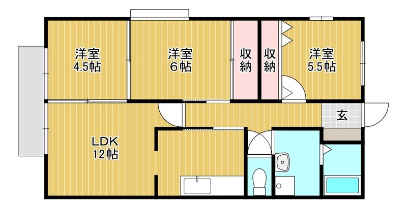 ファミリーハイツＫＯＧＡ　Ｂ棟 間取り