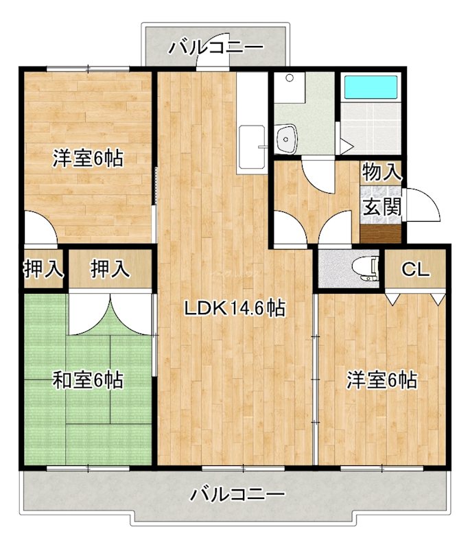 サンハイツ塔原 間取り