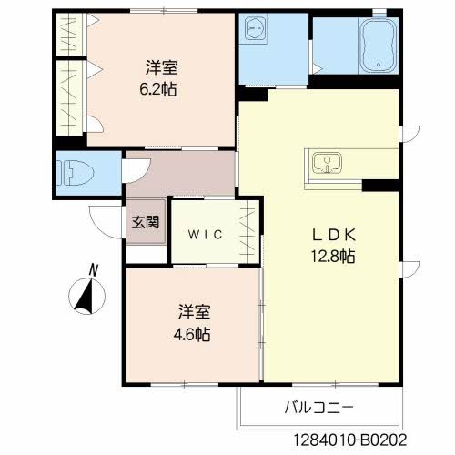 アン・ファミーユ　B棟 間取り