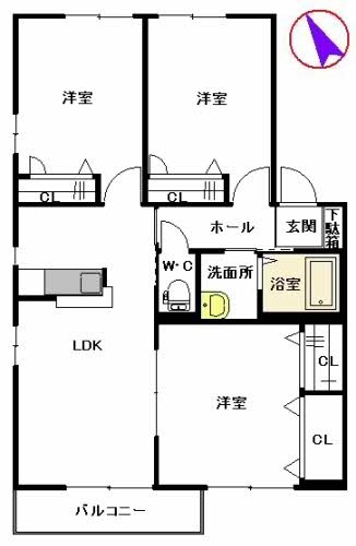 ディアコートＡ棟 間取り