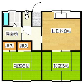 阿志岐田村アパート 間取り